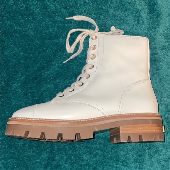 Kate Spade Merritt Lug leather Combat Boots NWOT - Picture 7 of 14